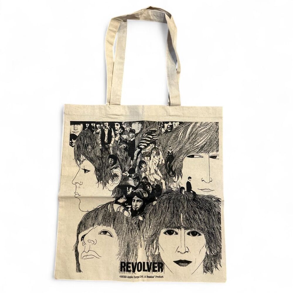 The Beatles Revolver Album Cover Tote Bag Rock N Roll Gift Book Bag Retro